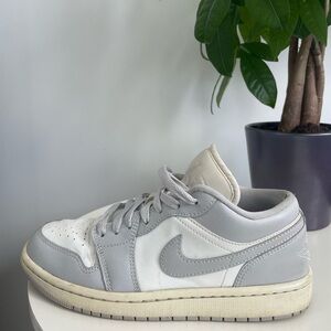 Women Size 7.5 Nike Jordan 1 Low Coconut Milk Neutral Grey Shoes DC0774-103